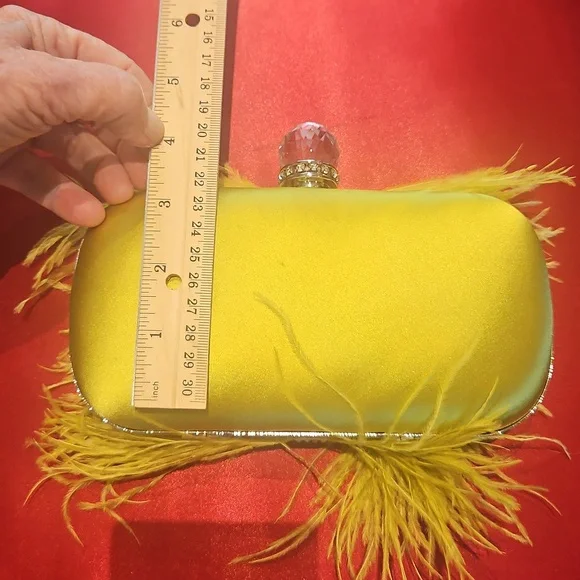 Ostrich Feathered Mini Evening Bag - Picture 9 of 10